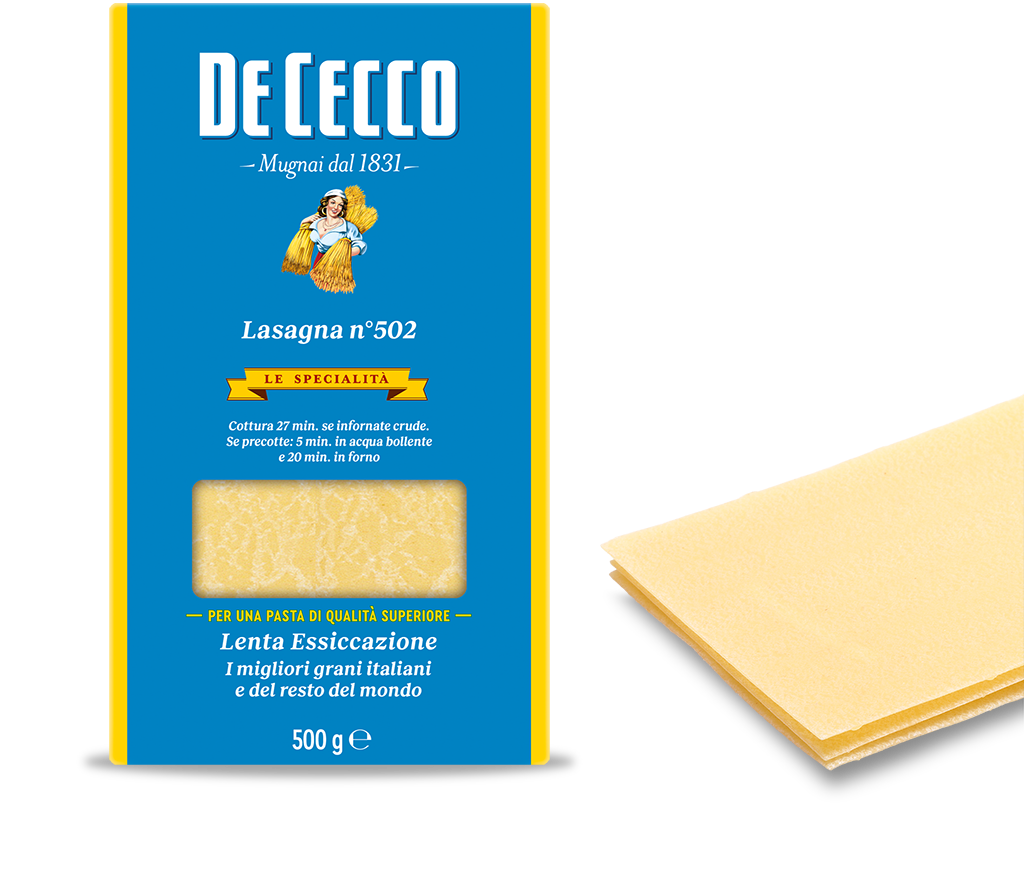 De Cecco - Semolina Lasagna Sheets N°502 意大利杜蘭麥粉千層麵皮 500g