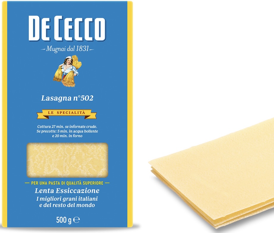 De Cecco - Sfoglia di Semola per Lasagne N°502 500g
