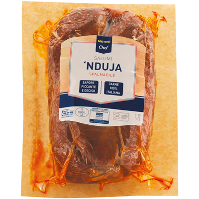 Metro Chef - Nduja 1 pcs U. Vacuum 400g Approx.