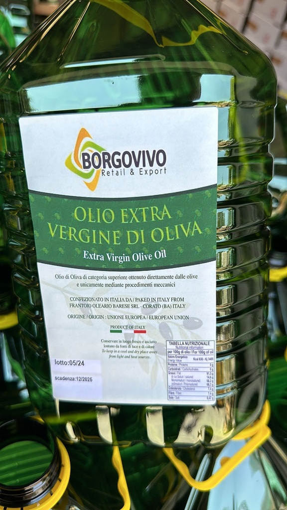 Borgovivo - Extra Virgin European Olive Oil Pet 5L