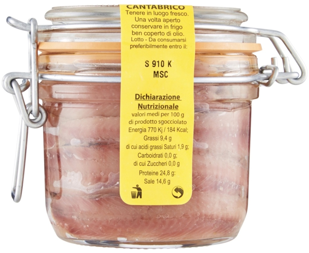 Balistreri - Marca Vaticano Cantabrico Anchovy Fillets in Olive Oil 250g