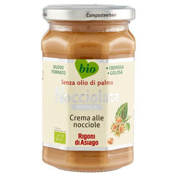 Rigoni di Asiago - Crema di Nocciole Biologica Nocciolata Bianca 350g