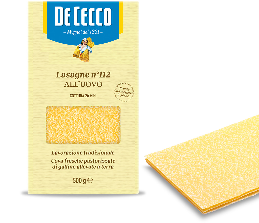 De Cecco - Egg Lasagna Sheets N°112 意大利雞蛋千層麵皮 500g