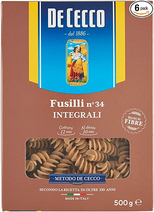 De Cecco - Fusilli N°34 Integrali 500g