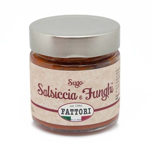 Fattori - Sausage Mushroom Sauce Gluten Free 無麩質意式香腸蘑菇番茄醬 185g