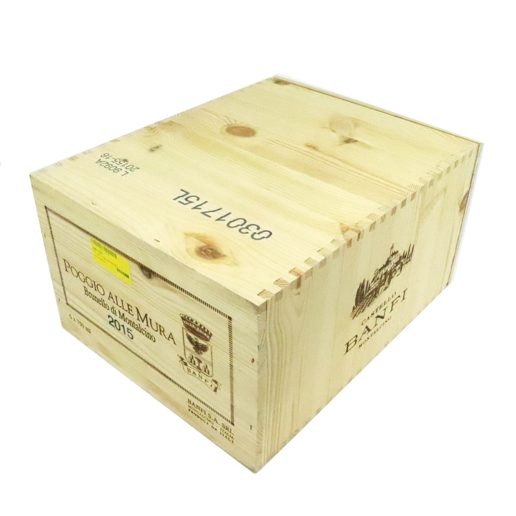 Castello Banfi - Brunello di Montalcino Poggio alle Mura DOCG  750ml- Wooden box 6 bottles