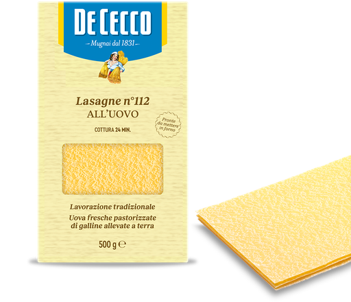 [437996] De Cecco - Egg Lasagna Sheets N°112 500g