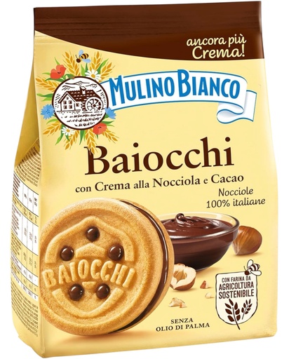 [057853] Mulino Bianco - Baiocchi, Biscotti alla Nocciole 260g