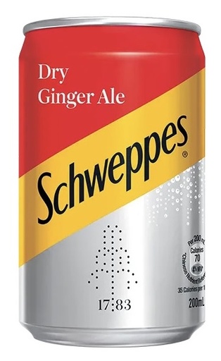 [KF-C25Ginger] Schweppes - Dry Ginger Ale 玉泉乾薑味汽水  200ml