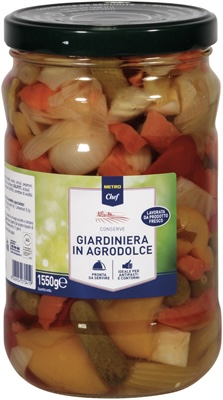 [349602] Metro Chef - Giardiniera agrodolce barattolo 1.55kg