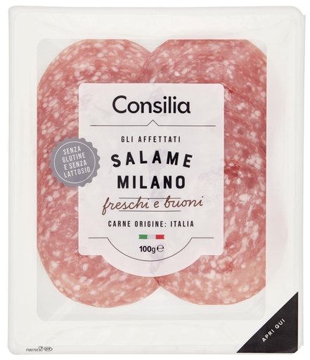 [405084] Consilia - Salame Milano a fette 100g 