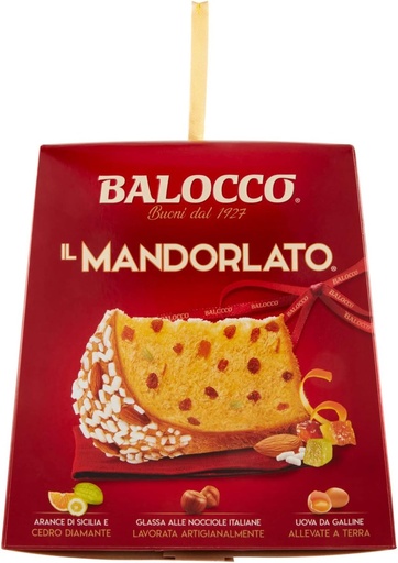 [75501] Balocco - "Il Mandorlato" - Panettone Glassato alle Mandorle1Kg