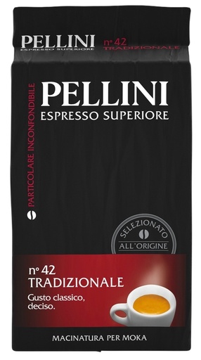 [621471] Pellini - Traditional N°42 Ground Coffee for Moka 傳統烘焙摩卡研磨咖啡粉 250g